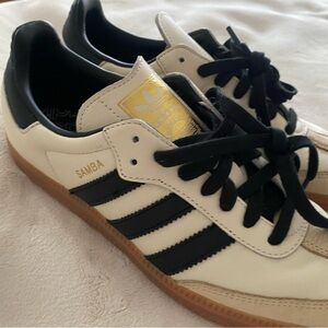 Adidas Samba Black and Cream Sneakers